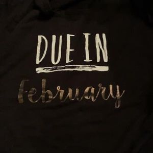 Black t shirt pregnancy announcement